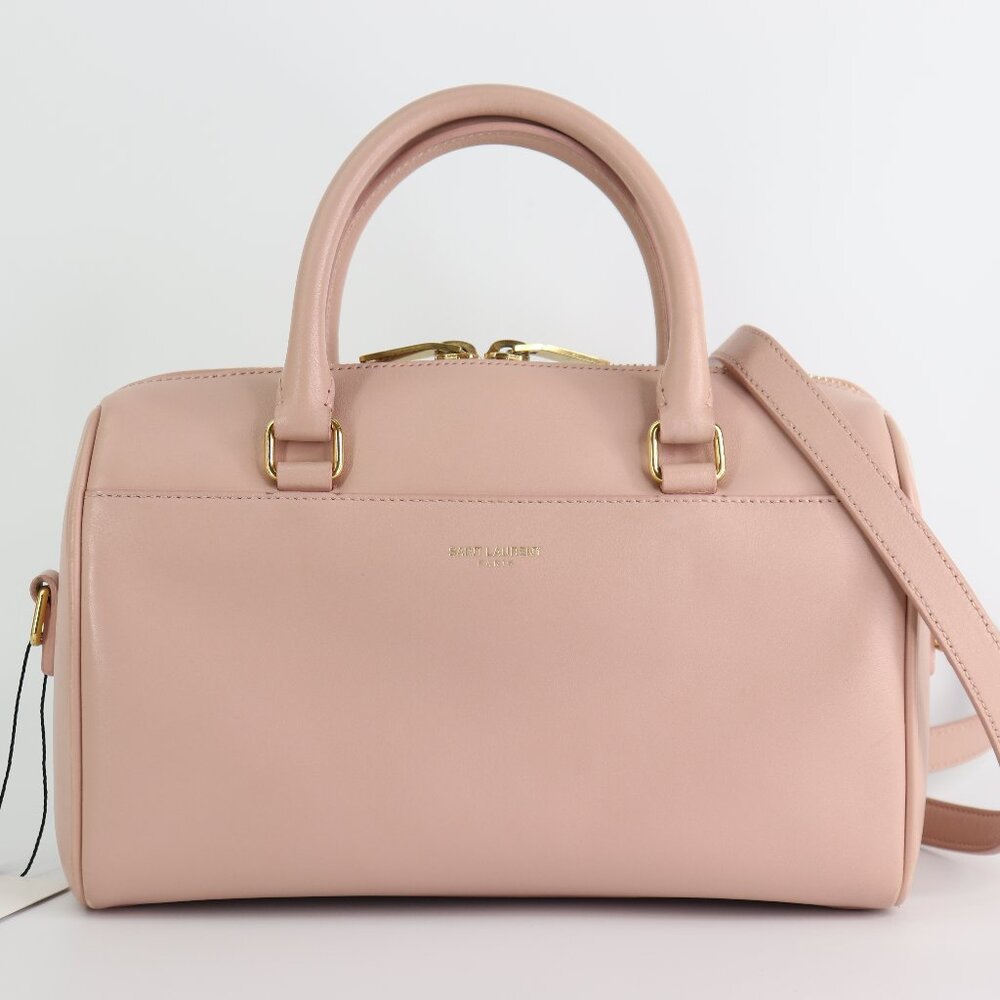 SAINT LAURENT Calfskin Classic Baby Duffle Powder Pink